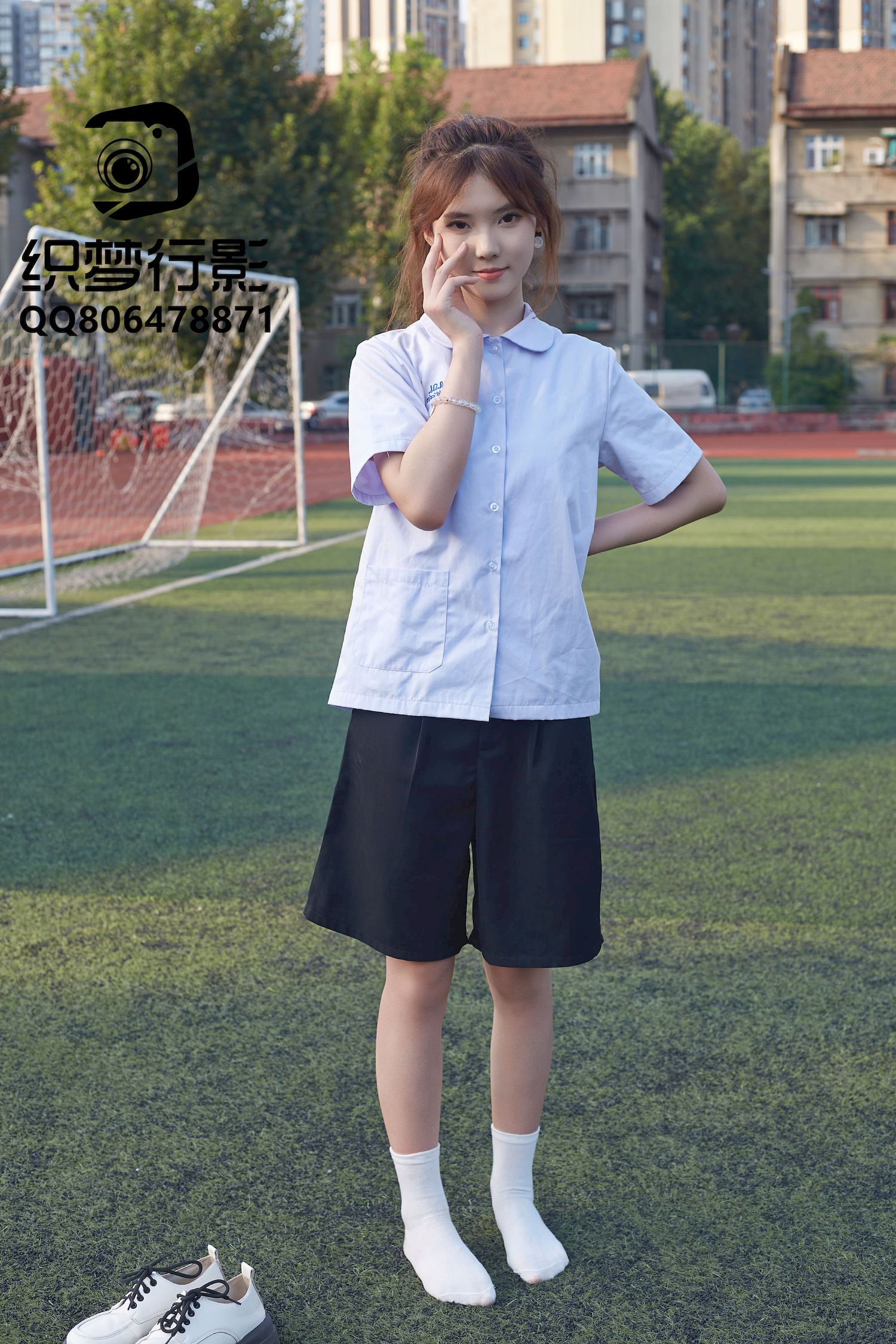 清新美女学妹驾到学校学院风主题写真