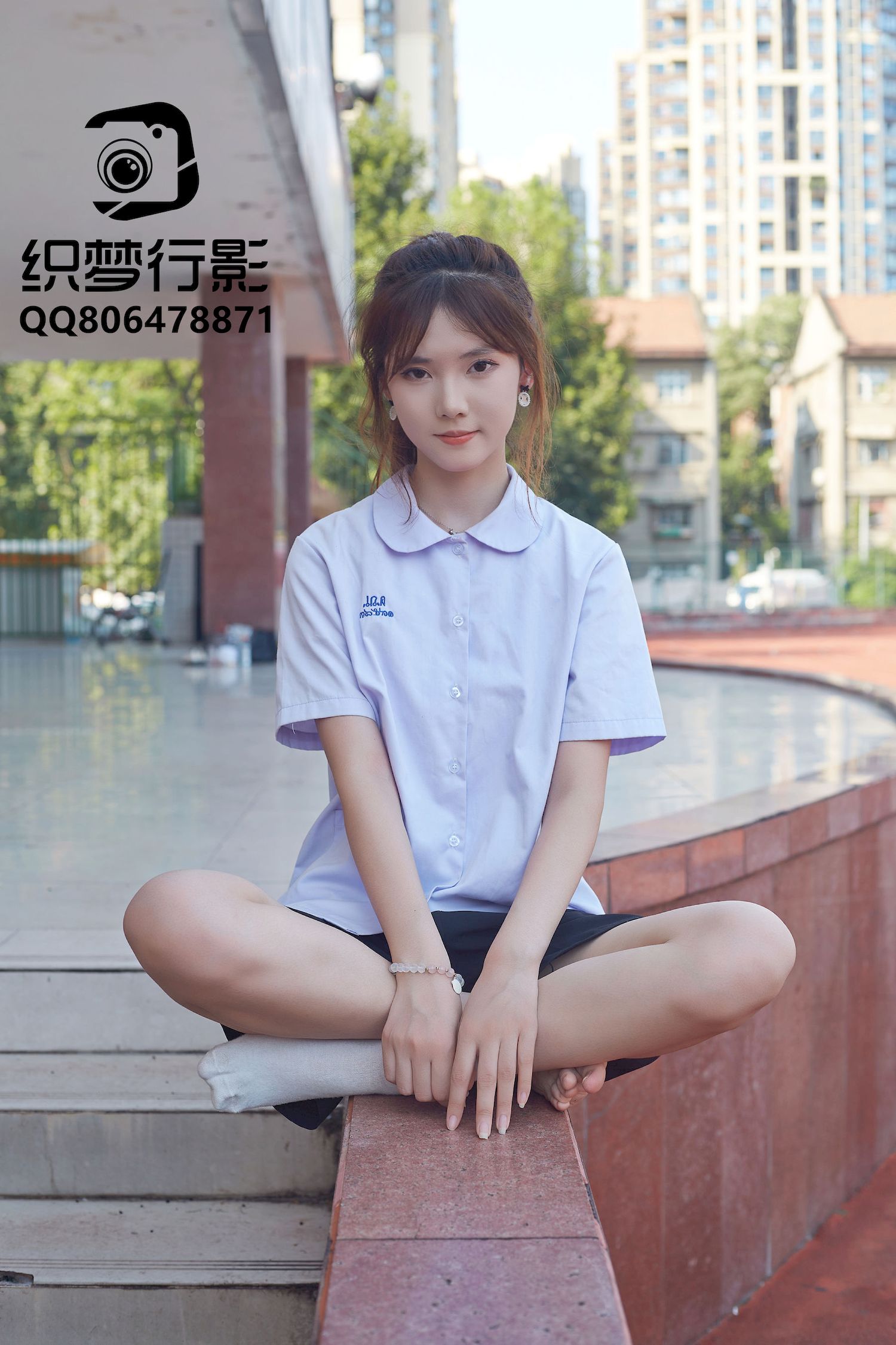 清新美女学妹驾到学校学院风主题写真