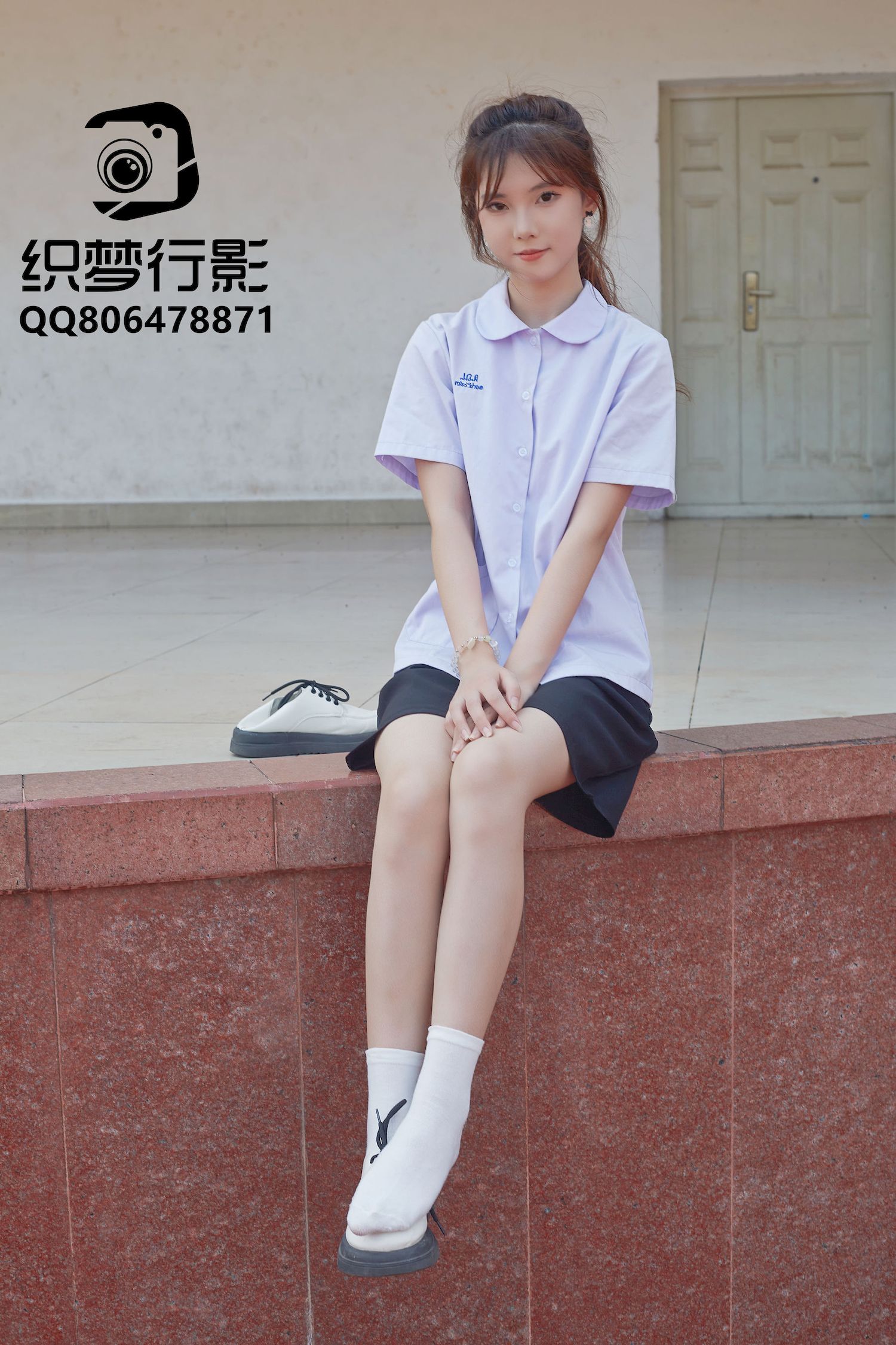 清新美女学妹驾到学校学院风主题写真