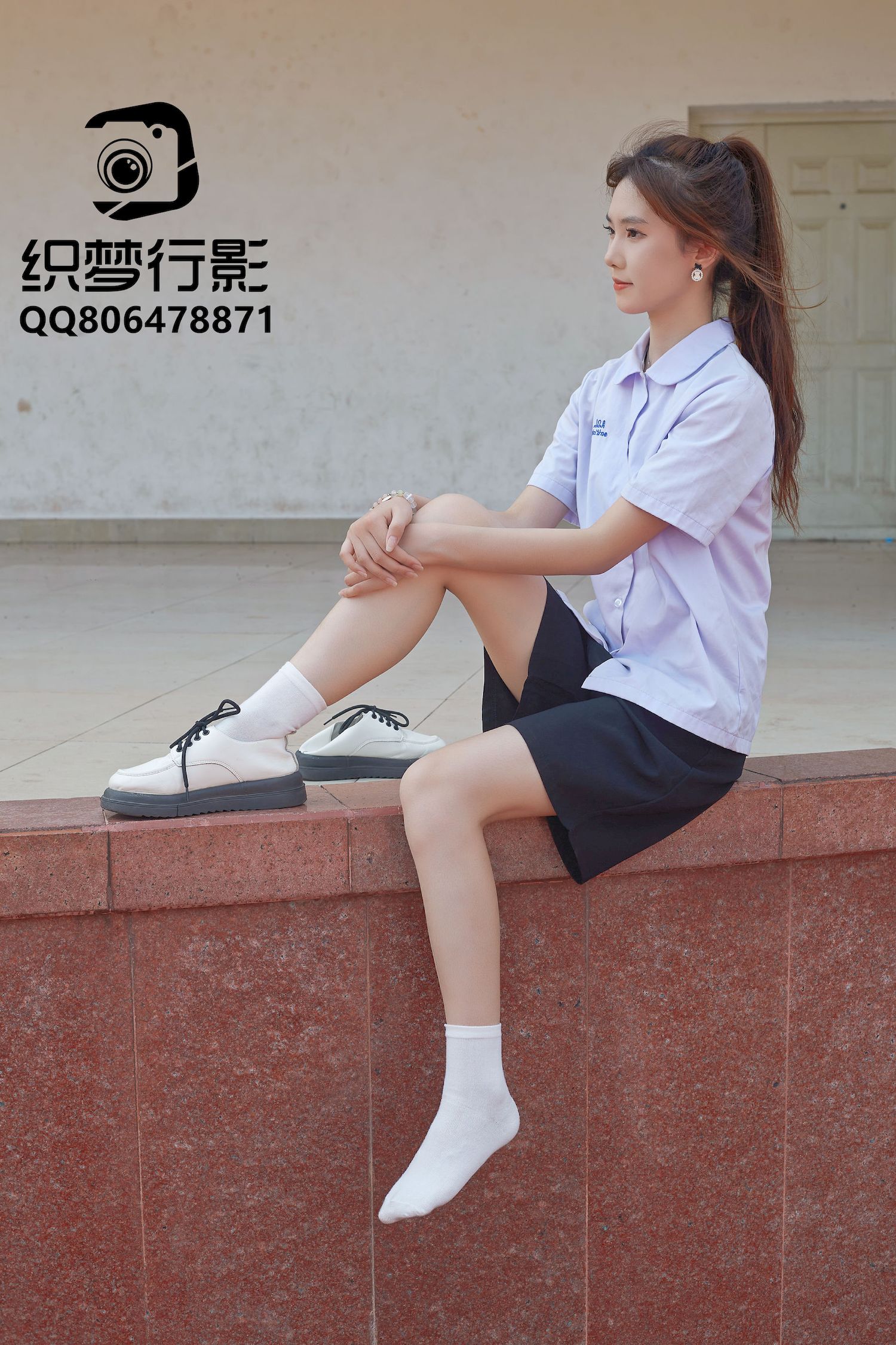 清新美女学妹驾到学校学院风主题写真