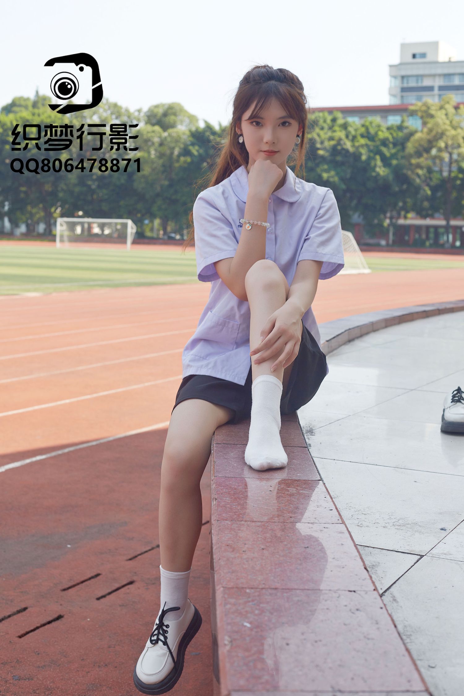 清新美女学妹驾到学校学院风主题写真